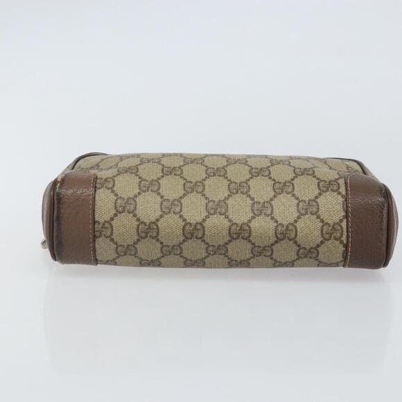 GUCCI GG Supreme Clutch Bag PVC Beige Auth hk3292 - Picture 6 of 16